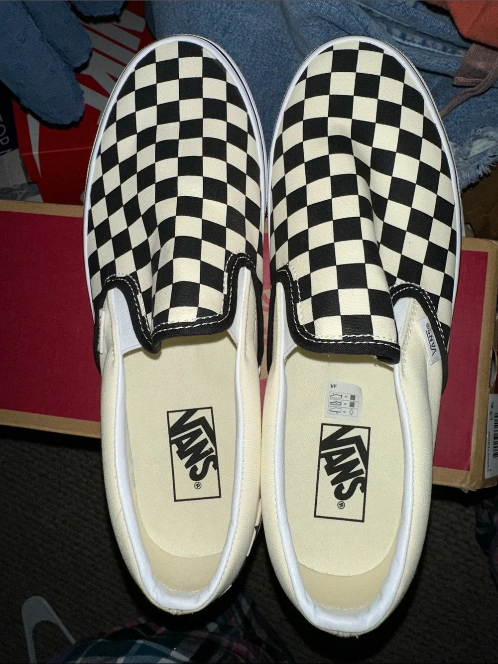 Vans Checkerboard Slip-On in Black and White
